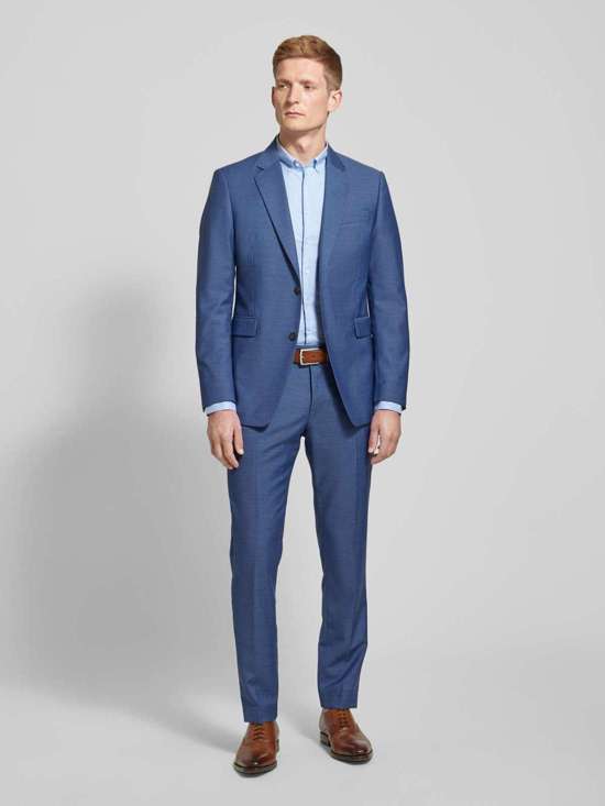 Деловая рубашка приталенного кроя с планкой на пуговицах Santena