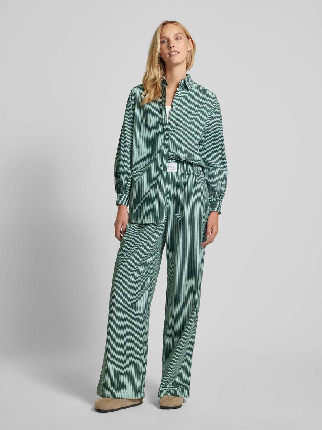 Блузка-рубашка оверсайз с планкой на пуговицах MATHILDA