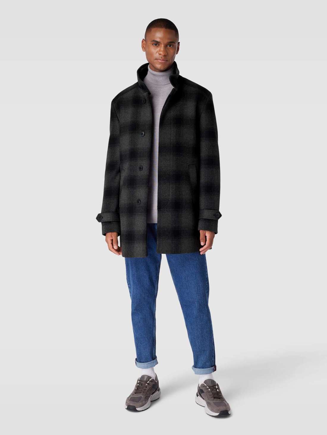 Пальто с воротником стойкой REUBEN