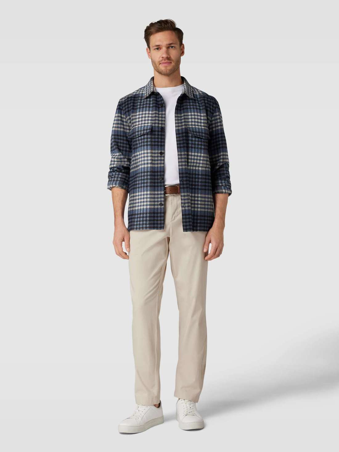 Узкие брюки-чиносы с добавлением вискозы OLAV