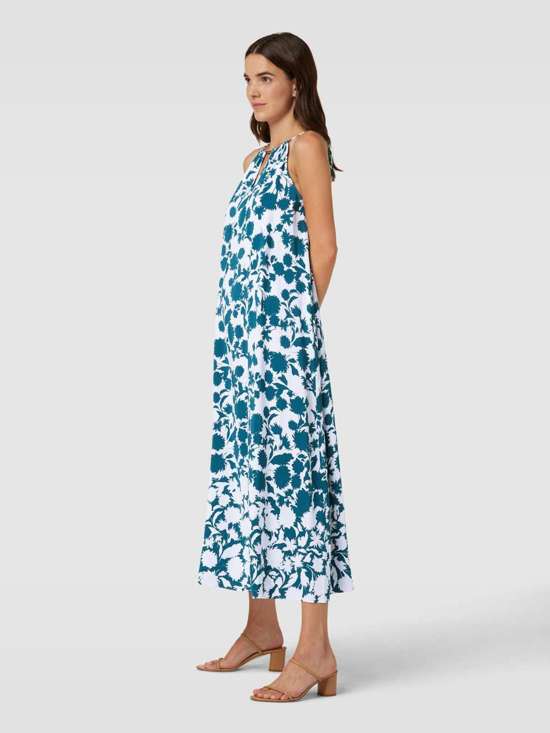 Платье миди из вискозы со сплошным узором