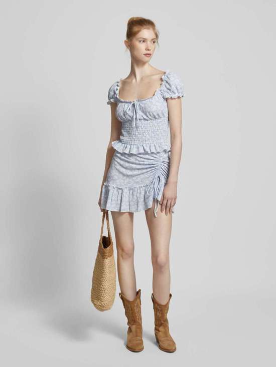 Мини-юбка со шнуровкой по бокам