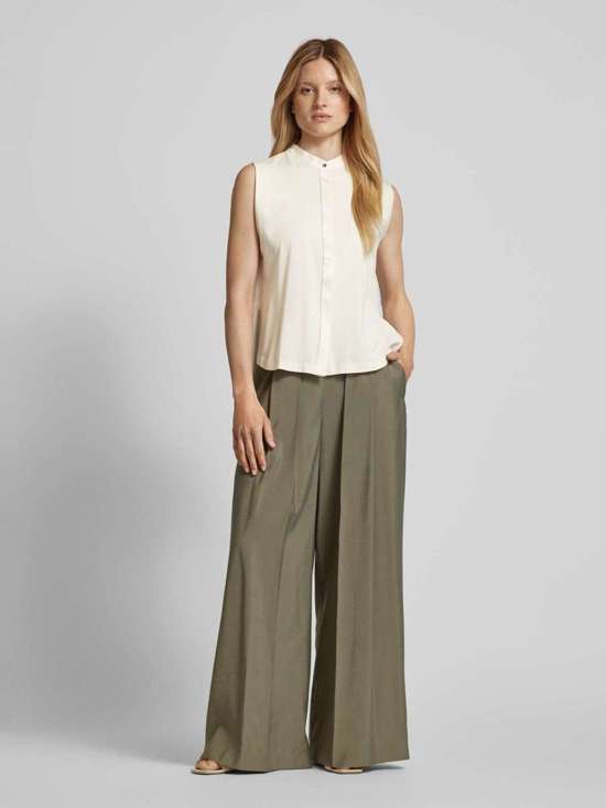 Шелковая блузка-топ с воротником стойкой Ejica