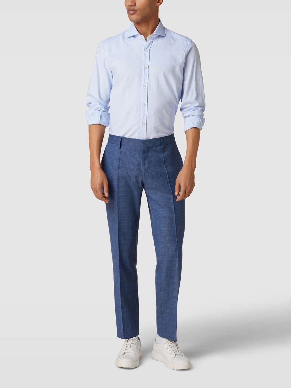 Деловая рубашка приталенного кроя с воротником «Кент» Lano