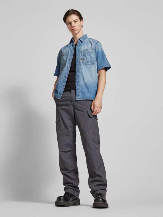 Джинсовая рубашка стандартного кроя с нагрудными карманами Slanted