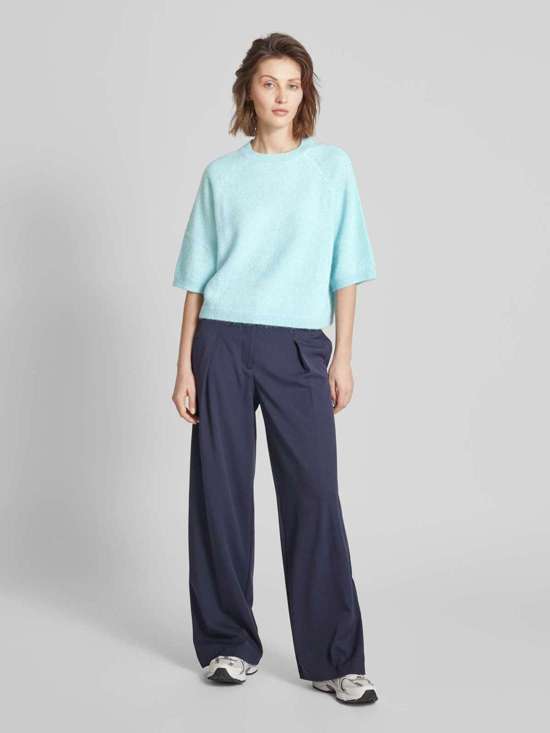 Трикотажная рубашка из микса альпаки с круглым вырезом