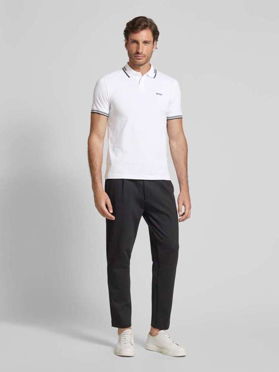 Рубашка-поло приталенного кроя с принтом этикетки Paul