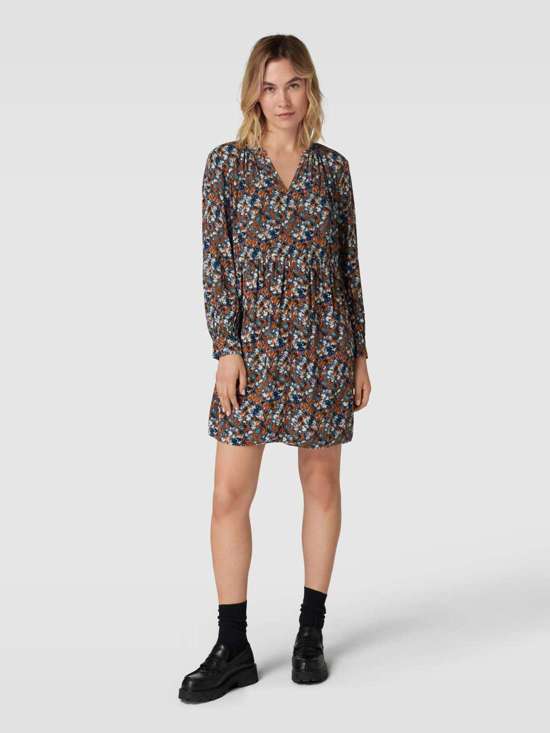 Мини-платье из вискозы со сплошным узором