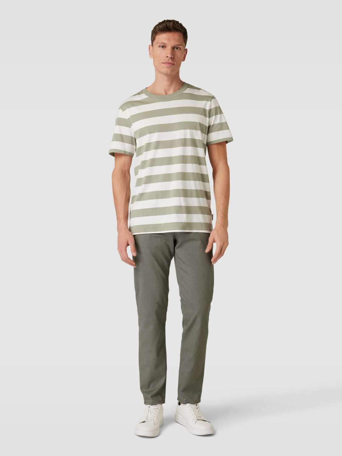 Брюки прямого кроя со структурированным рисунком `LOU`