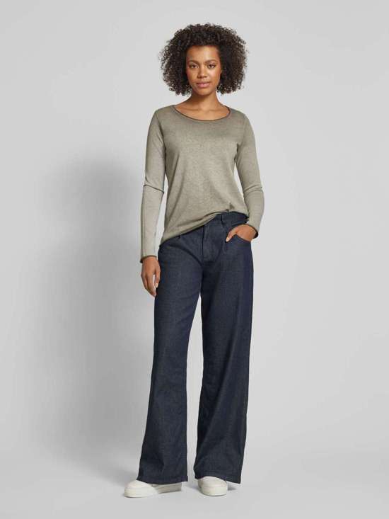 Рубашка с длинными рукавами и круглым вырезом