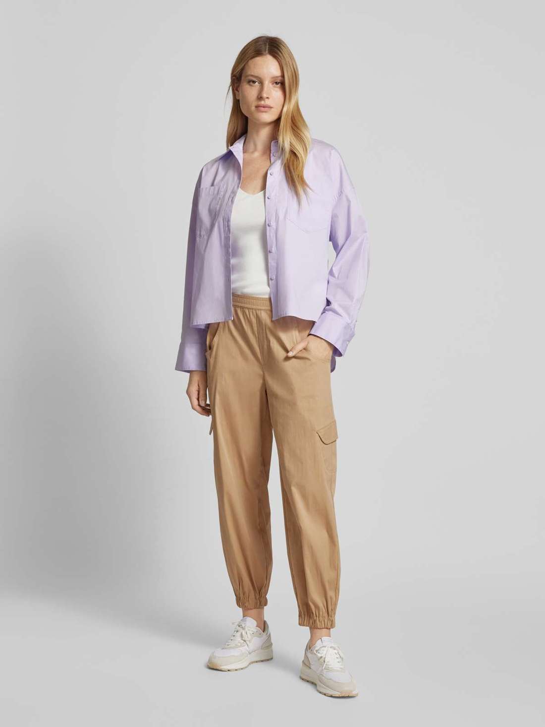 Брюки-карго свободного кроя с эластичным поясом Elva