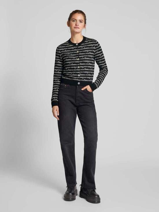 Укороченный кардиган с вышивкой логотипа