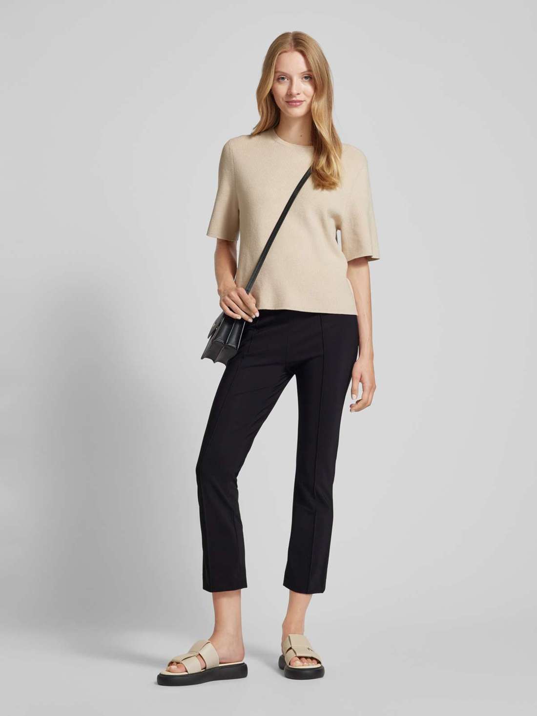 Брюки из ткани Bootcut с фиксированными складками MACY