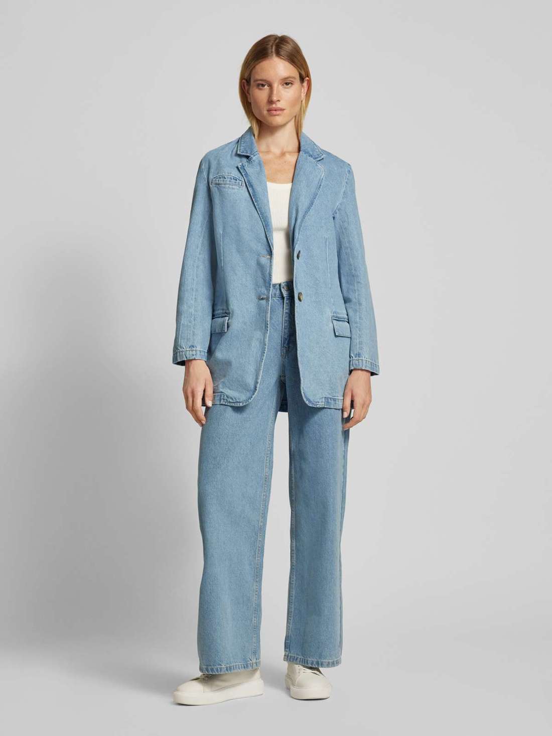 Джинсовый пиджак с карманами с клапанами Jayda