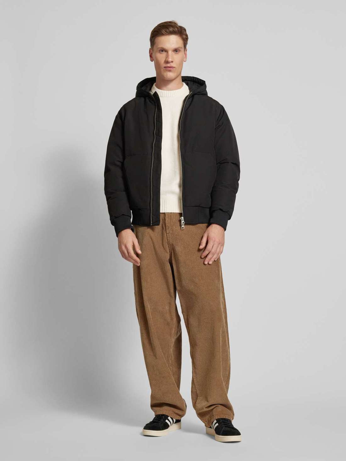 Вязаный свитер с ребристыми манжетами OLLIE