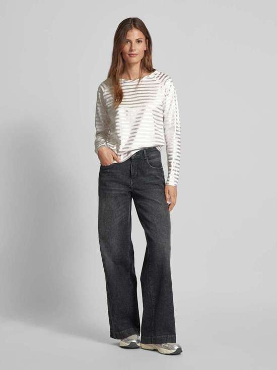 Рубашка с длинными рукавами и круглым вырезом