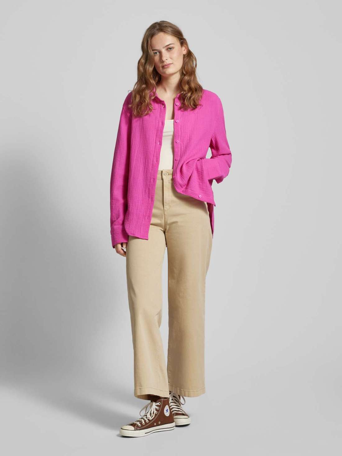 Блузка с отложным воротником Gauze