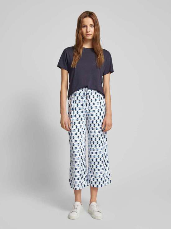 Брюки из вискозы со сплошным узором