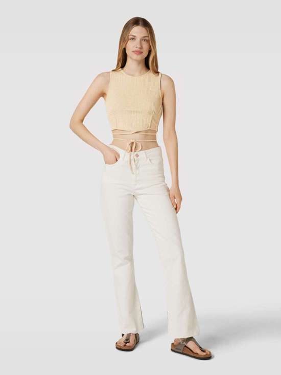 Укороченный топ с ребристым узором CAMMA