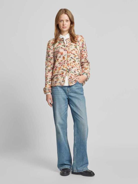 Вязаный свитер с ребристыми манжетами