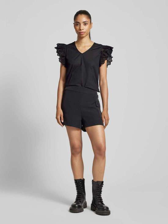 Блузка-рубашка с вышивкой люверсов LOU