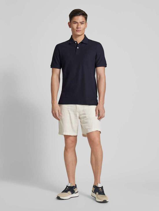 Рубашка-поло однотонного дизайна