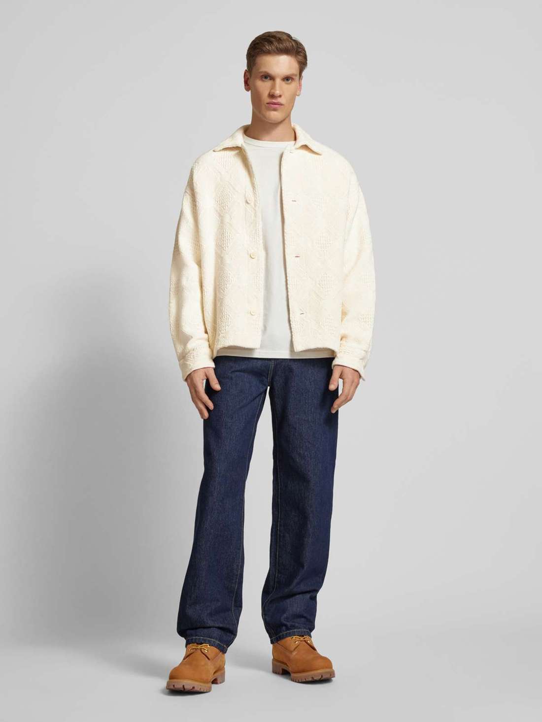 Повседневная рубашка стандартного кроя со структурированным узором GREENPOINT