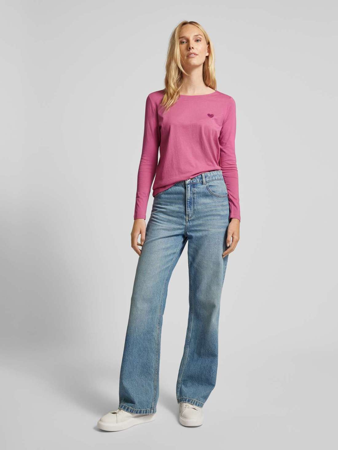 Рубашка стандартного кроя с длинными рукавами из чистого хлопка с вышивкой