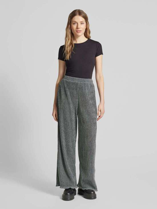 Широкие плиссированные брюки с эффектной пряжей ROYA