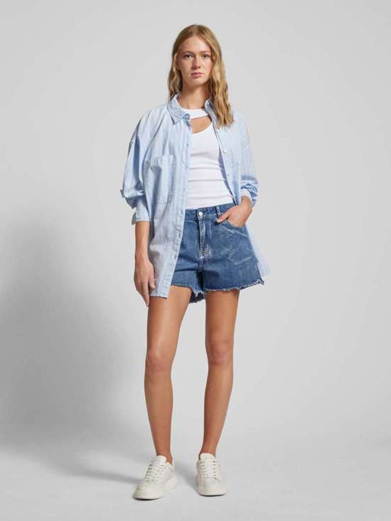 Джинсовые шорты стандартного кроя с бахромой ZOE