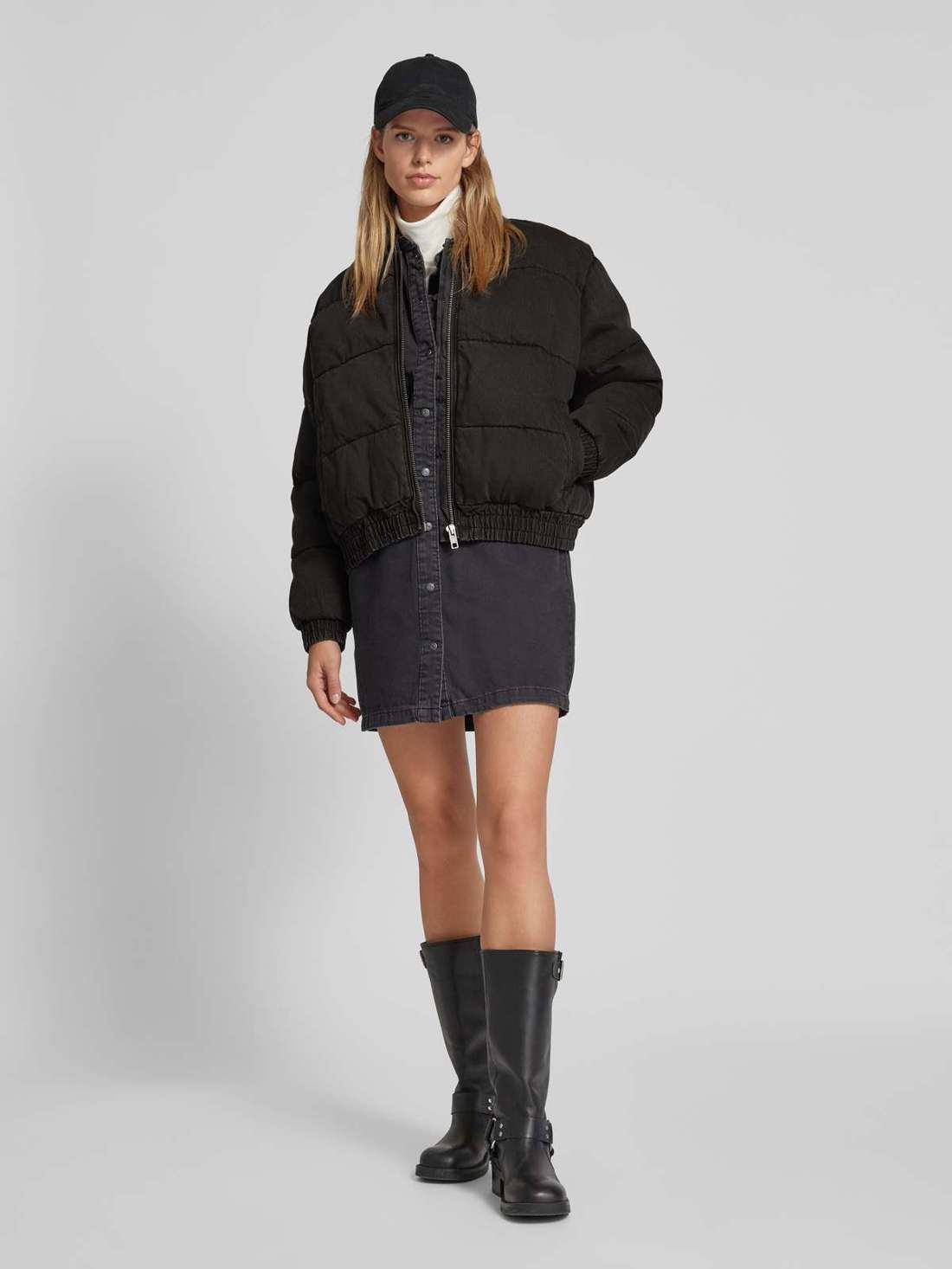 Стеганая куртка с воротником стойкой QUEEN