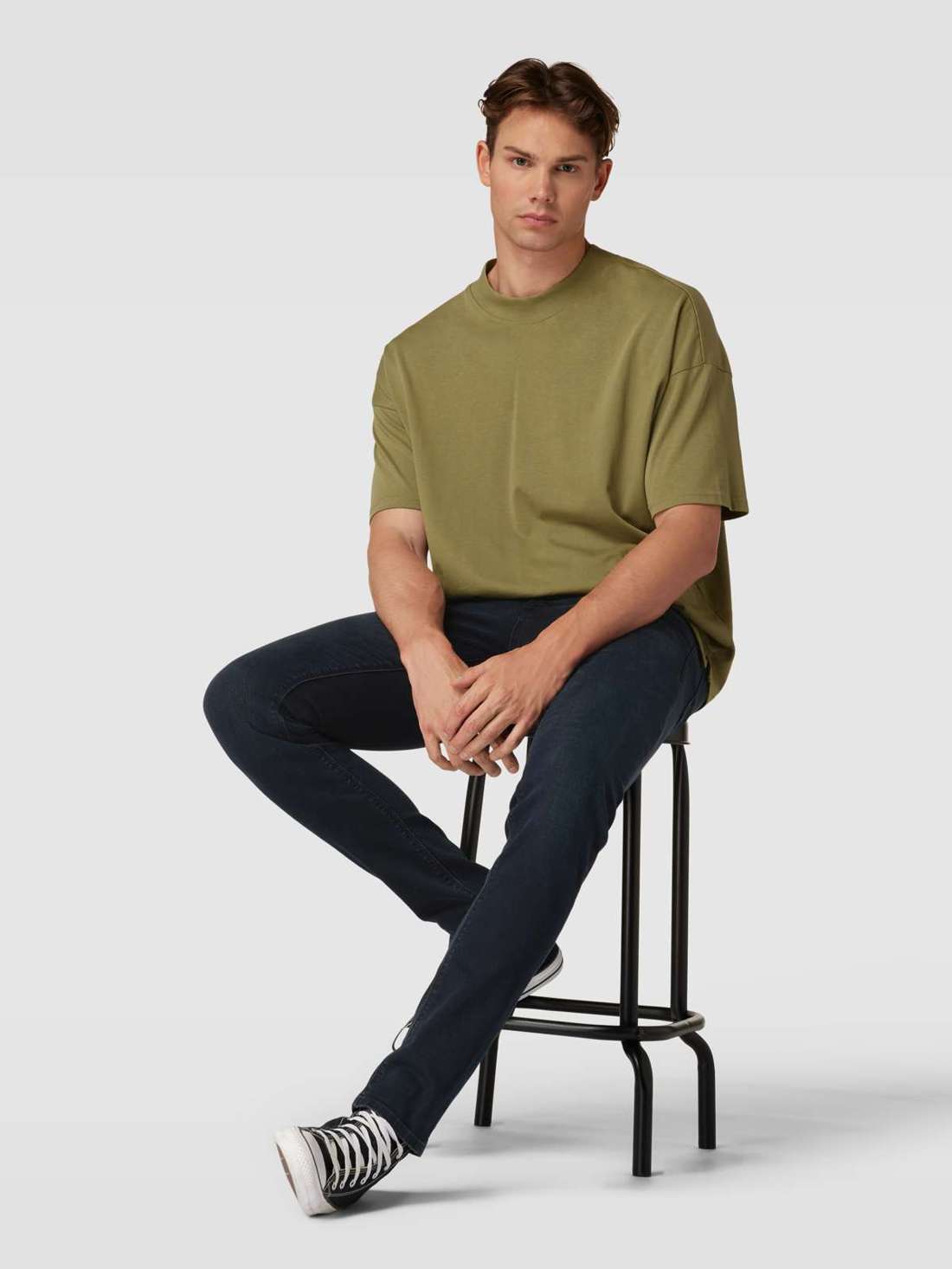 Джинсы узкого кроя с пятью карманами, дизайн «MIKE» GLENN