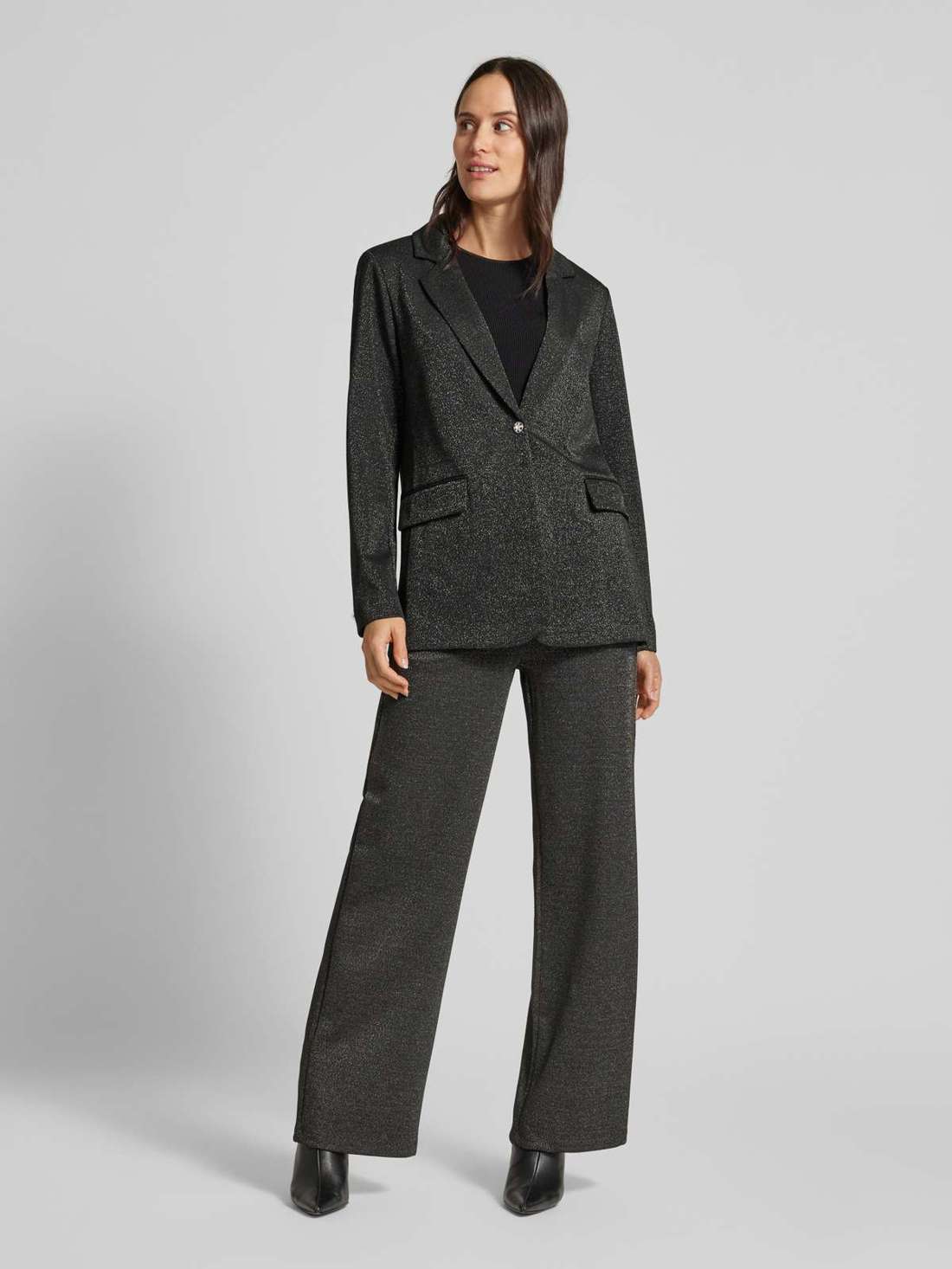 Длинный пиджак прямого кроя из смесовой вискозы NANNILUX