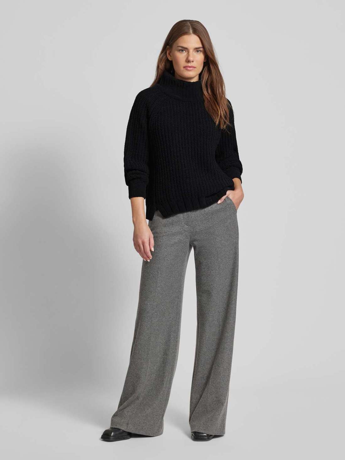 Вязаный свитер с воротником стойкой Chenille