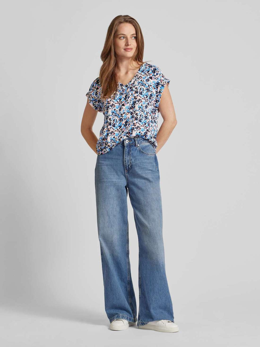 Блузка-рубашка со сплошным узором