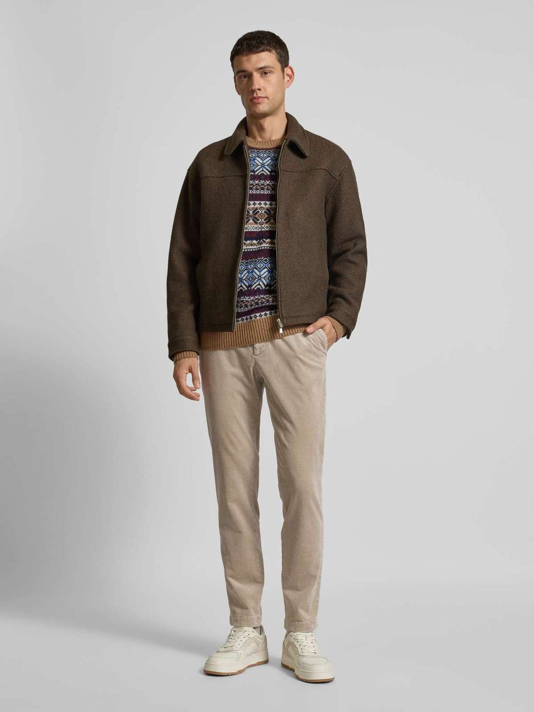 Брюки из тонкого вельвета на кулиске Jump