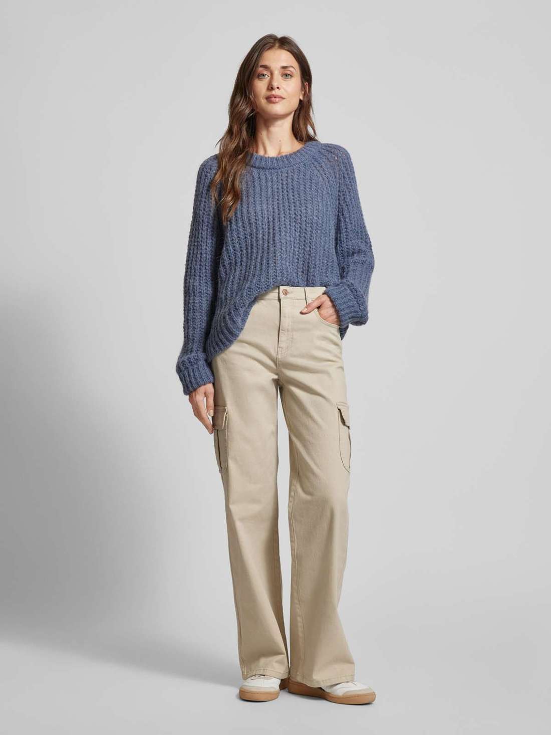 Удлиненные широкие брюки-карго с завышенной талией TESSA