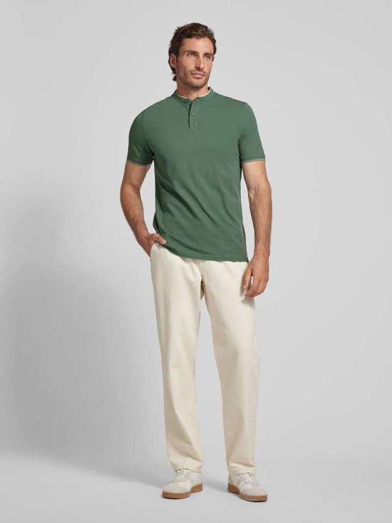 Рубашка-поло с короткой планкой на пуговицах