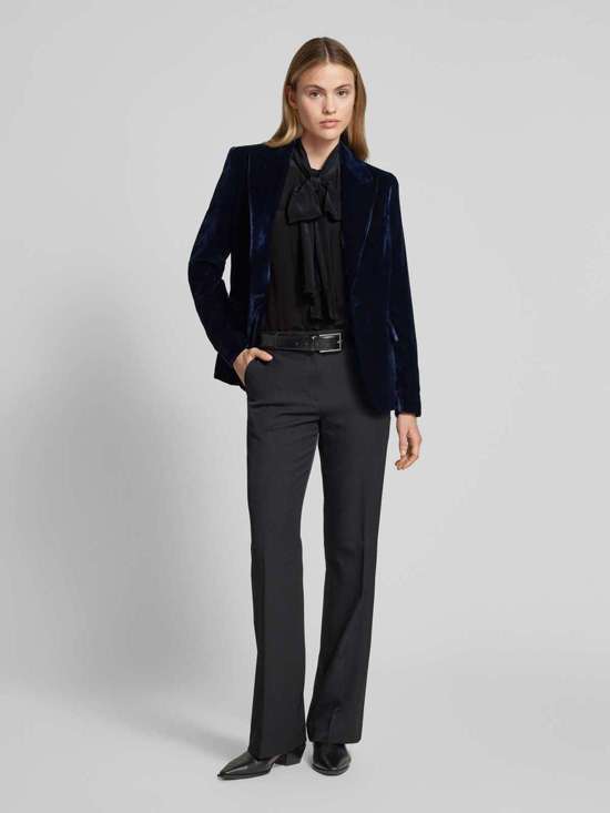 Блуза прямого кроя из вискозы с воротником стойкой NOEMI