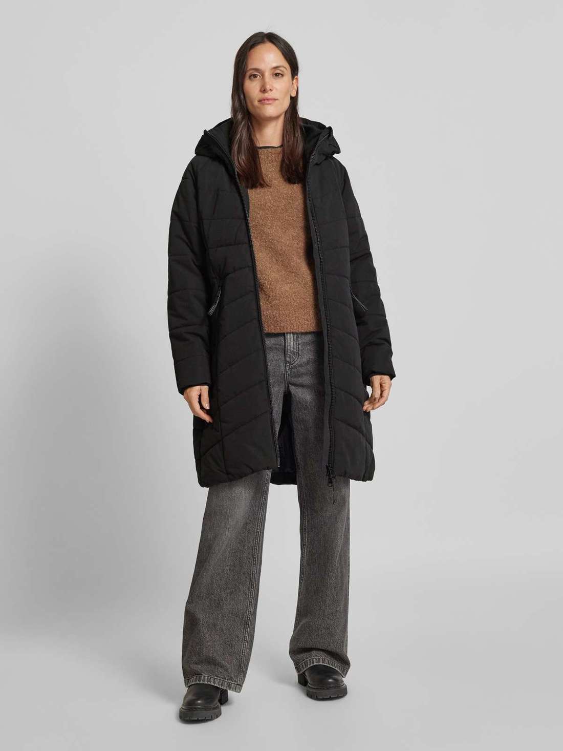 Стеганое пальто на двусторонней молнии Dizzie