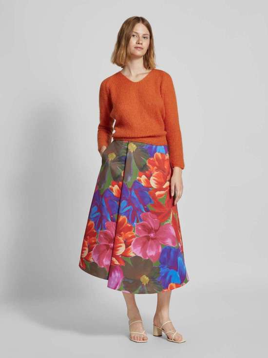 Юбка-миди с молнией в боковом шве JORALEE