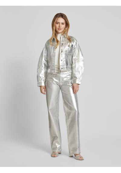 Джинсы свободного кроя с пятью карманами