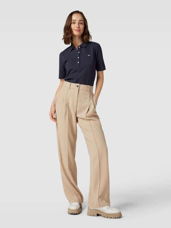 Хлопковая рубашка-поло с этикеткой