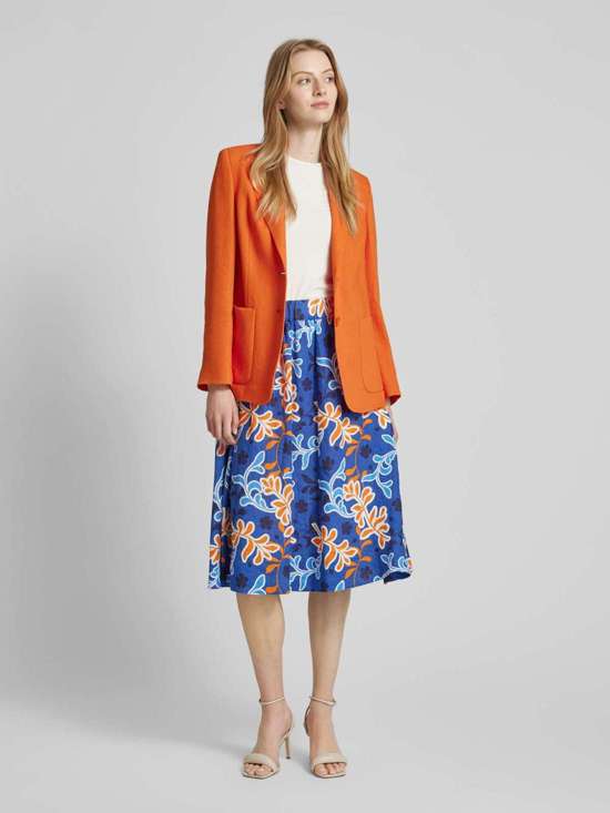 Льняная юбка с принтом по всей поверхности Washer!