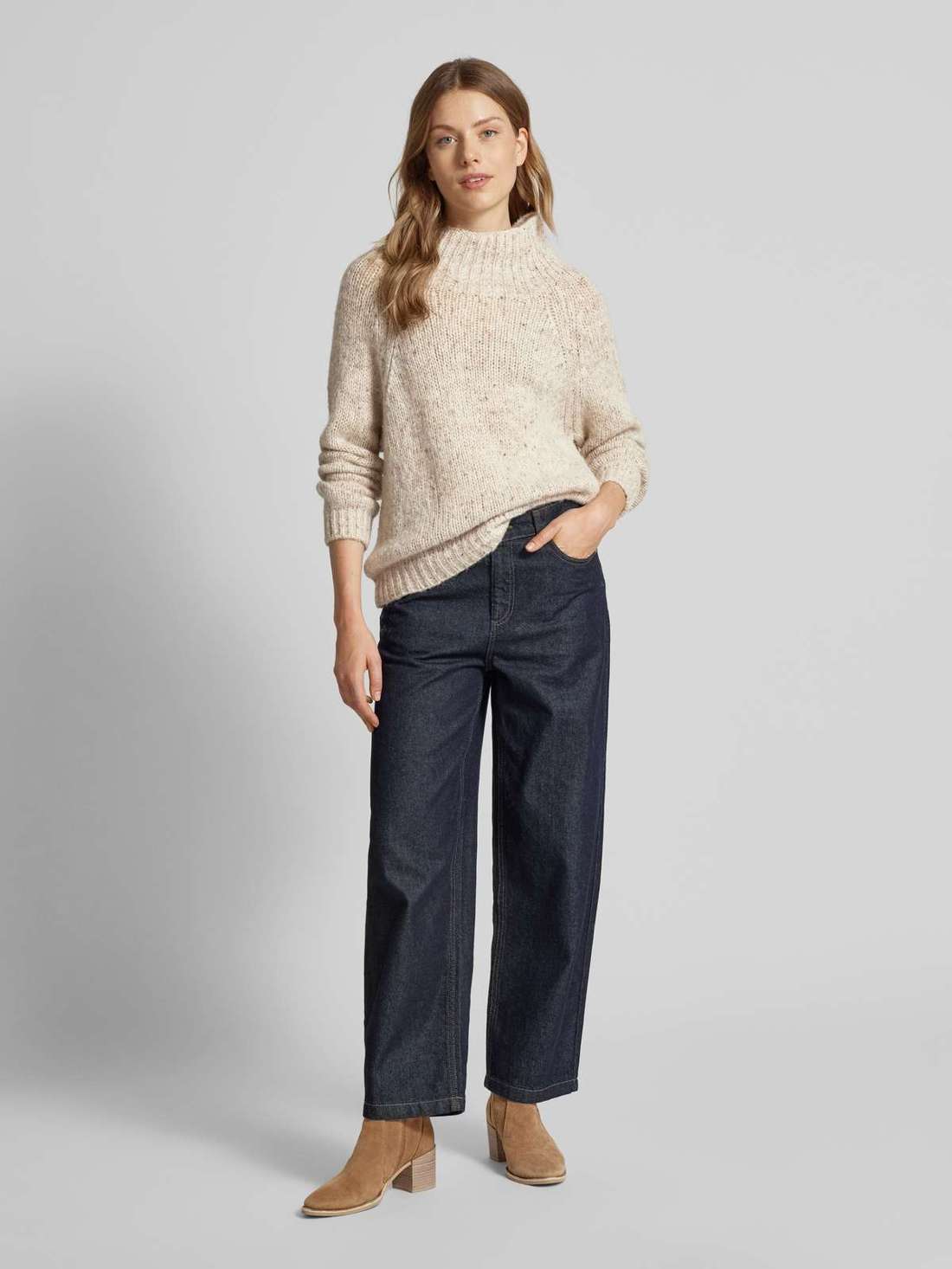 Вязаный свитер с круглым вырезом BERTA