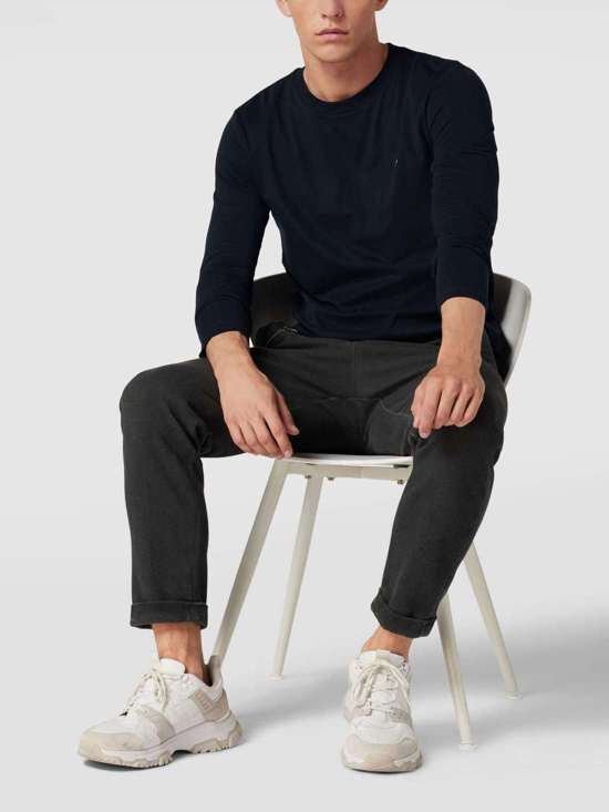 Хлопковая рубашка с длинными рукавами и принтом этикетки