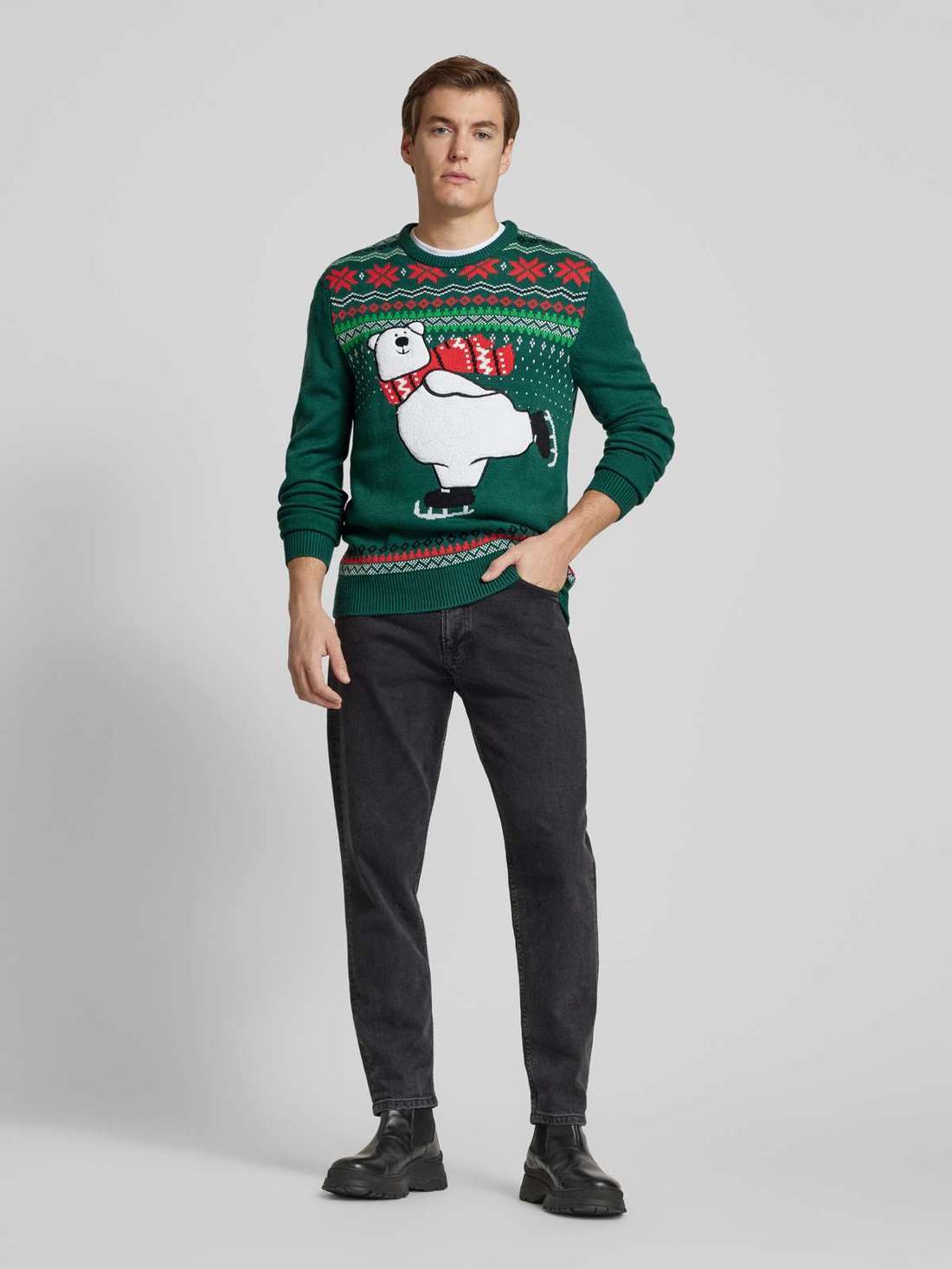 Вязаный свитер с круглым вырезом Ice bear