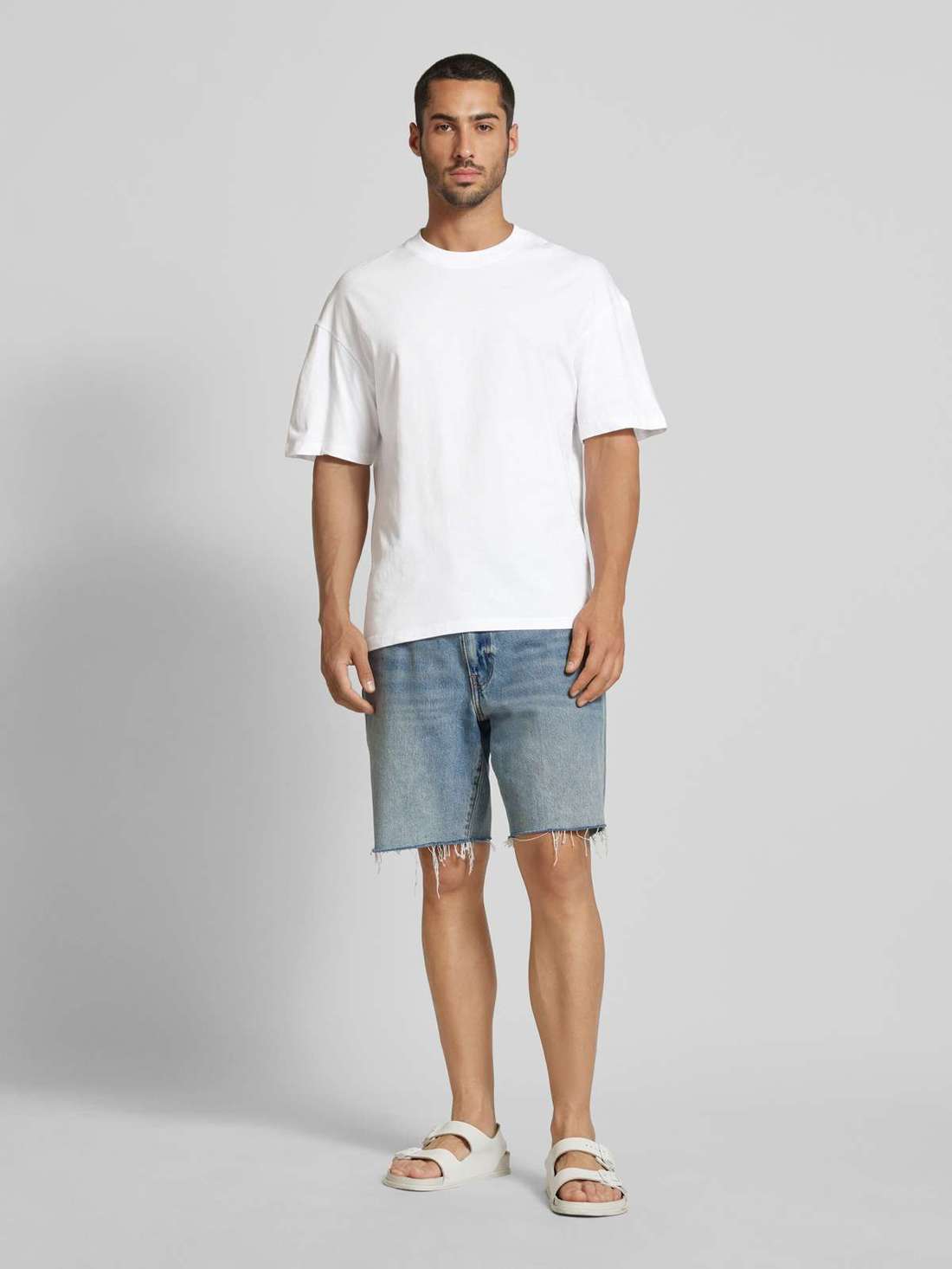 Футболка с круглым вырезом в рубчик BRADLEY