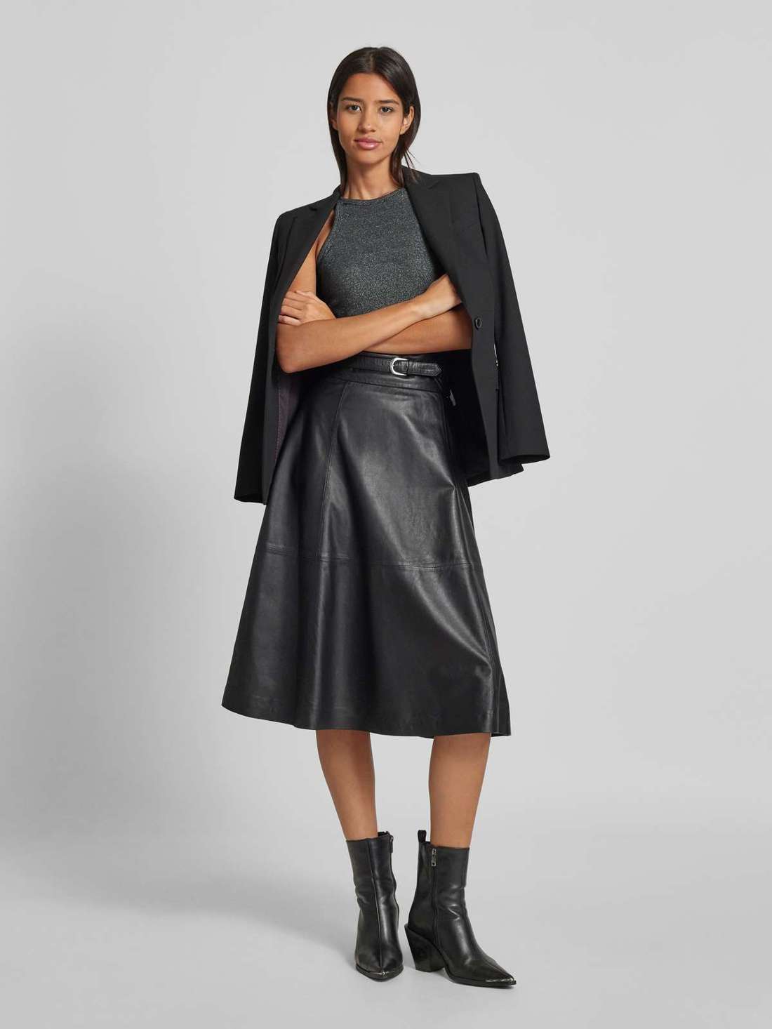 Хлопковый топ с круглым вырезом CHLOE