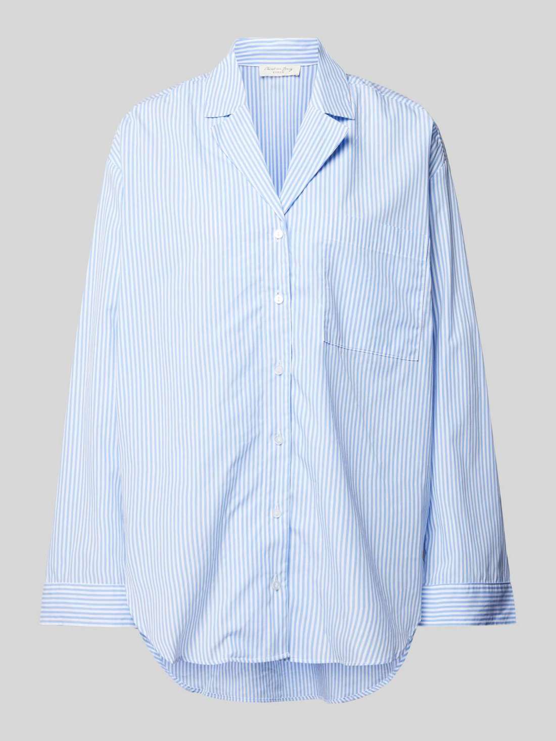 Блузка-рубашка стандартного кроя с воротником с лацканами